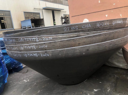 OEM Conical Standard Dished Head Conical Cap Flat Bottom Carbon Steel